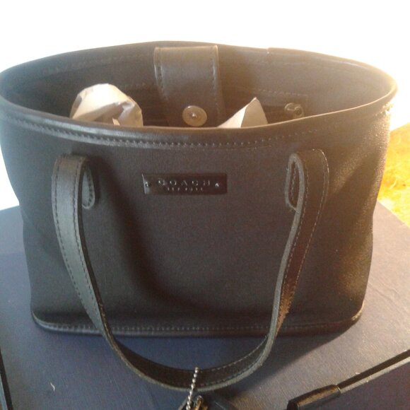 Vintage!  Coach Black Small Tote - Picture 1 of 10